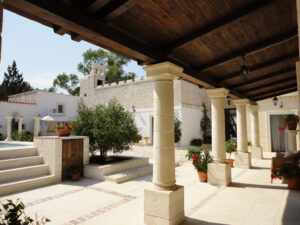 Villa set within a Roman style courtyard